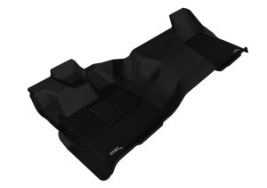 Ford F-350 Floor Mat - Front - 3D MAXpider - KAGU Series - Black - `11-`16 Ford F-350 Floor Mat - Front - 3D MAXpider - KAGU Series - Black - `11-`16